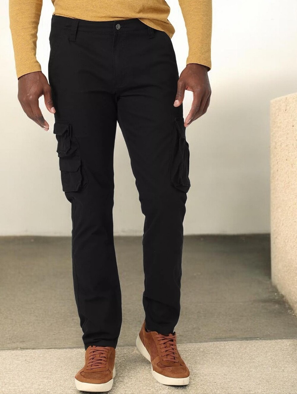 Wranglers 9 Pocket Men's Black Cargo Pants/Jeans - Classic Utility Style